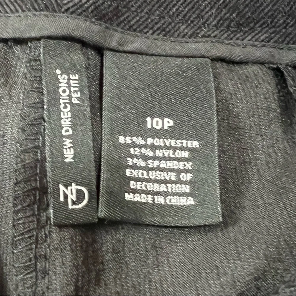 ND Black Corduroy Straight Leg Pants Size 10P